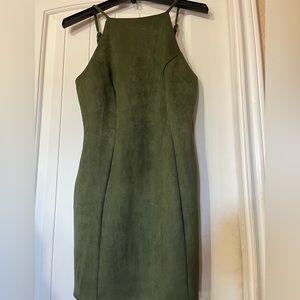 Green Dress suede like material